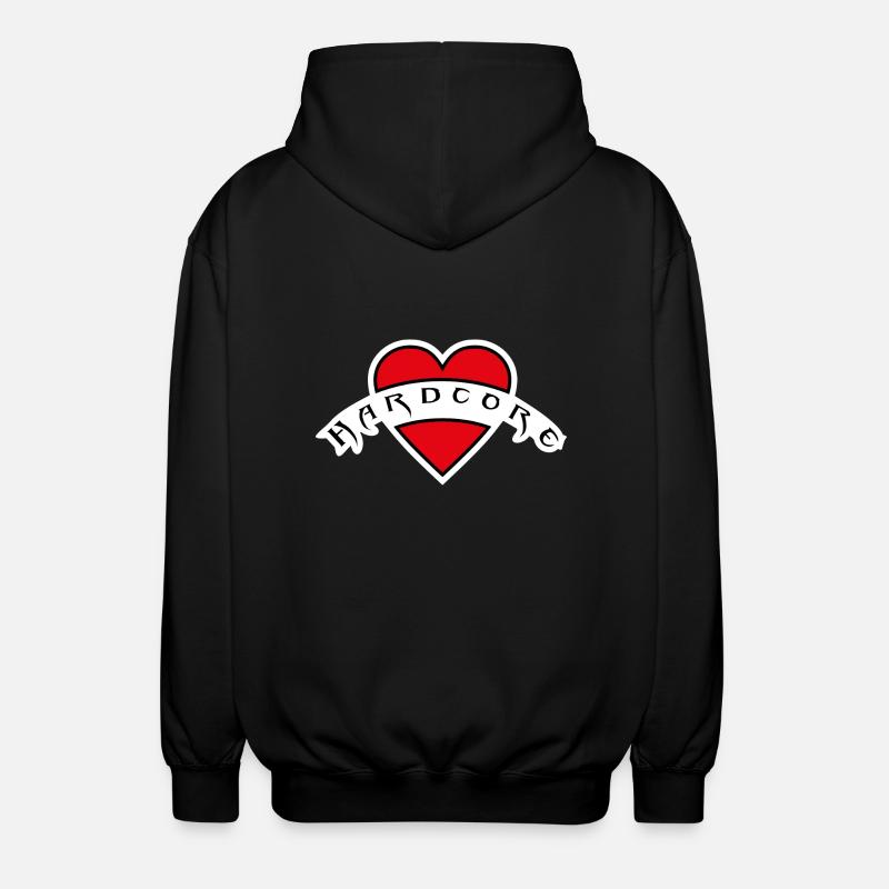 HardcoreRock - Unisex Hooded Jacket - black