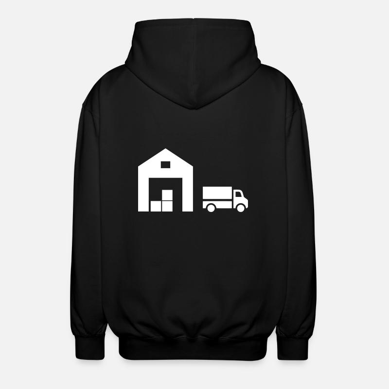 Logistik - Unisex Kapuzenjacke - Schwarz