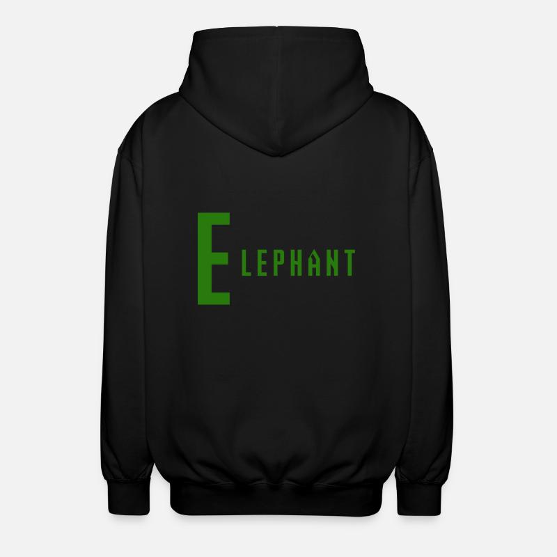Elephant - Unisex Kapuzenjacke - Schwarz