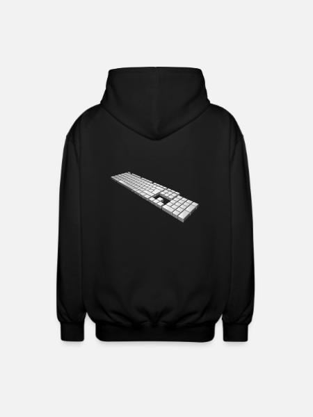 keyboard - Unisex Hooded Jacket - black