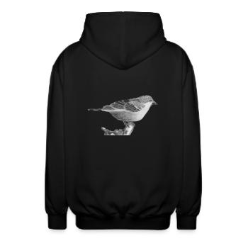 moineau - Veste à capuche unisexe - noir - Dos - AI Model Male 185 light (185cm)