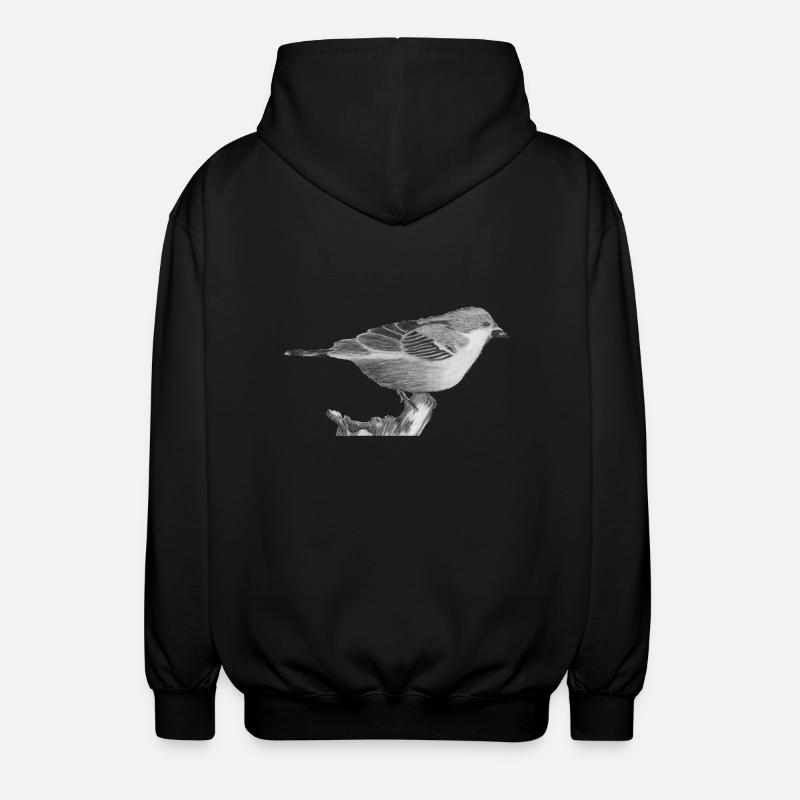 Spatz - Unisex Kapuzenjacke - Schwarz