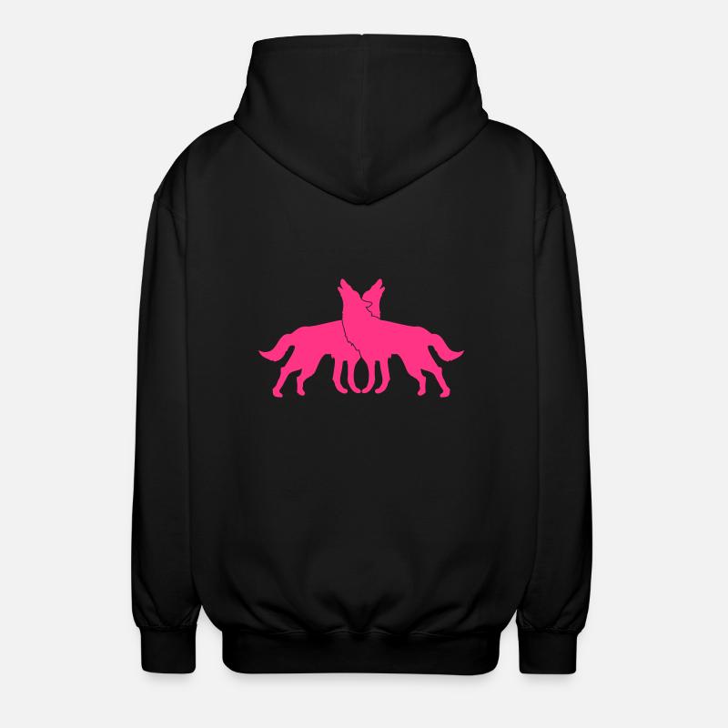 2 Wolf Dogs - Veste à capuche unisexe - noir