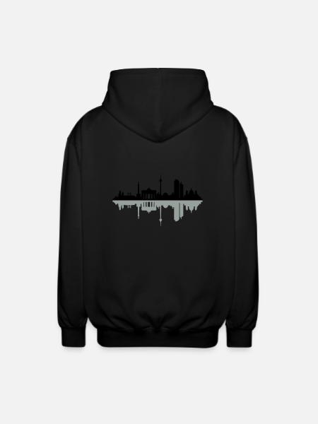 Skyline Berlin Schatten - Unisex Kapuzenjacke - Schwarz