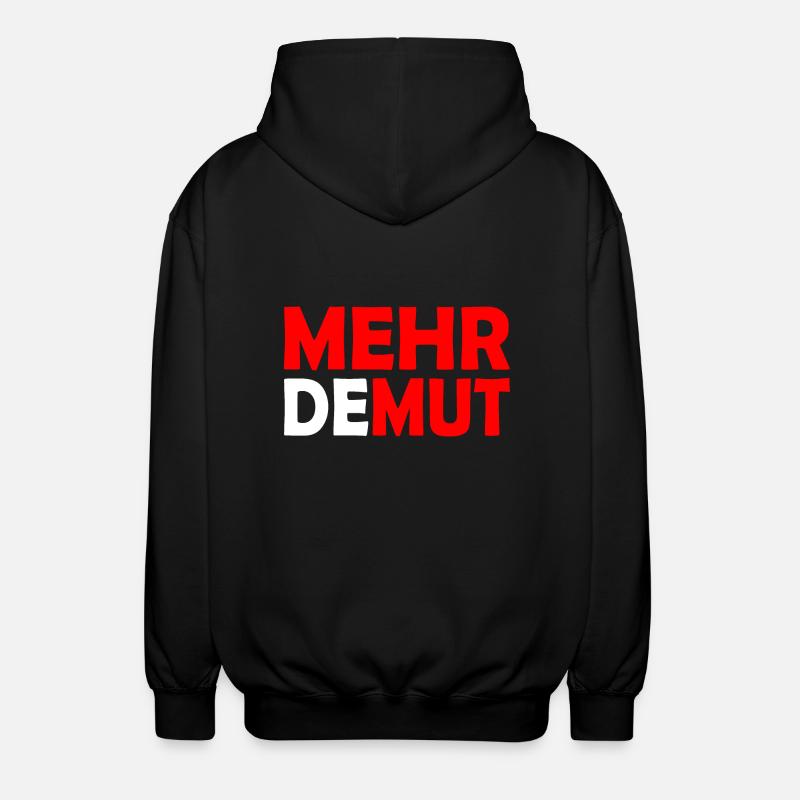 Demut - Unisex Kapuzenjacke - Schwarz