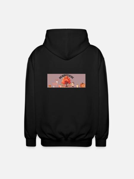Herbstliche Grüße - Unisex Kapuzenjacke - Schwarz