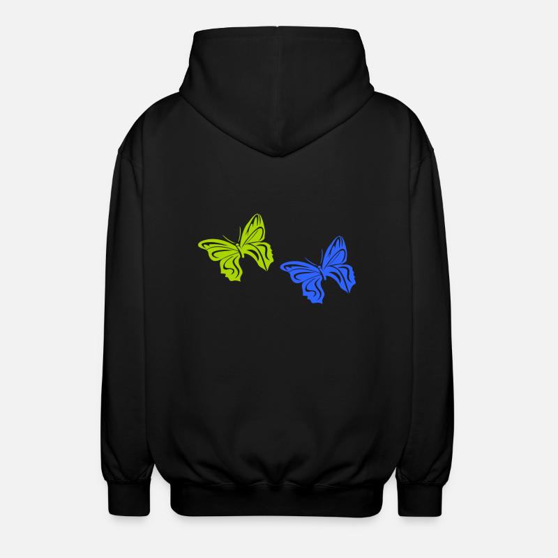 schmetterling 2 - Unisex Kapuzenjacke - Schwarz