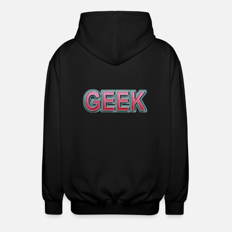 GEEK bande dessinée rétro - Veste à capuche unisexe - noir