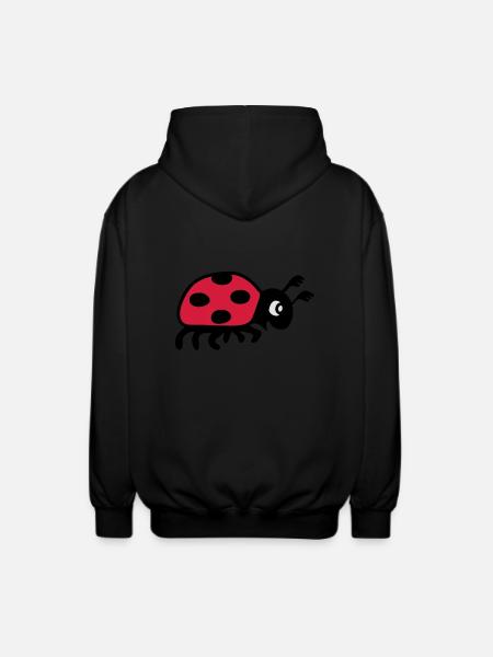ladybug ladybird lady beetle - Unisex Hooded Jacket - black