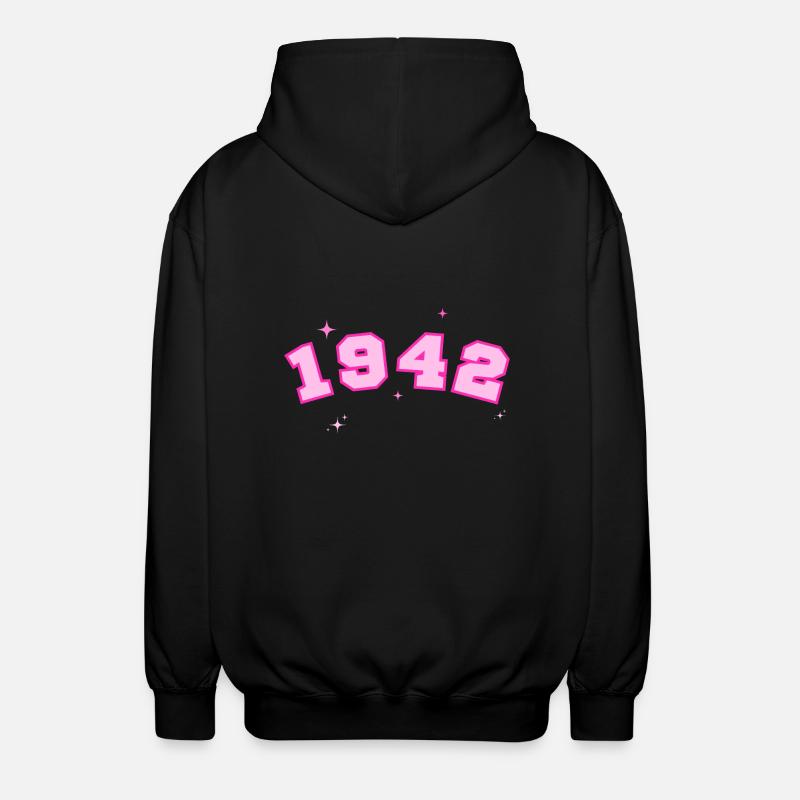 1942 rose étoile - Veste à capuche unisexe - noir