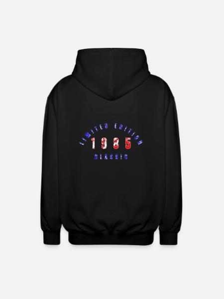 1985 Édition limitée - Veste à capuche unisexe - noir