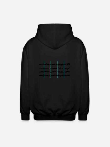 brainwaves - Unisex Kapuzenjacke - Schwarz