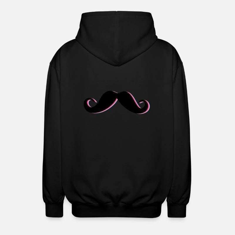 Funky Mustache - Veste à capuche unisexe - noir