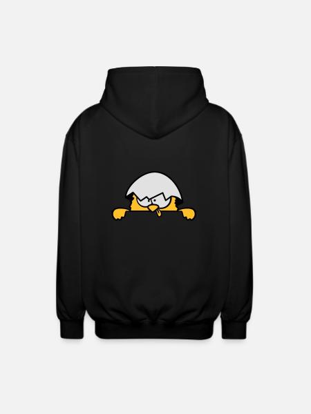 Crazy chicks behind wall - Unisex Hooded Jacket - black