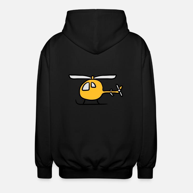 Comic Cartoon Kinder Heli Niedlich - Unisex Kapuzenjacke - Schwarz
