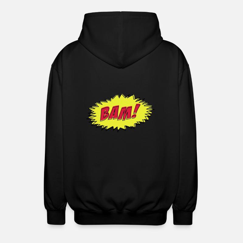 Comic Book BAM! - Unisex Hooded Jacket - black