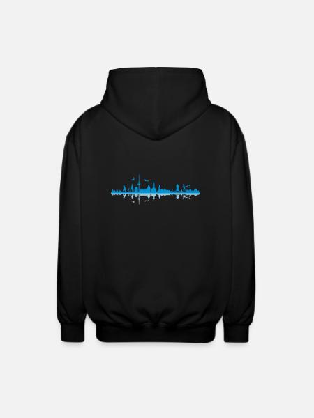 Skyline - Cuxhaven - Unisex Kapuzenjacke - Schwarz