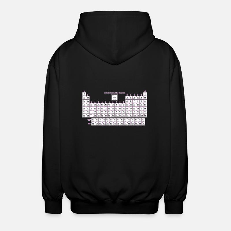 Periodic Table of Elements - Unisex Hooded Jacket - black