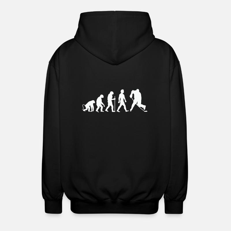 Évolution du hockey - Veste à capuche unisexe - noir