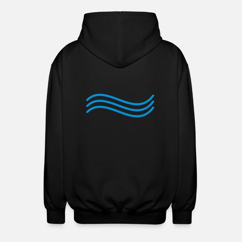 Wave - Unisex Hooded Jacket - black