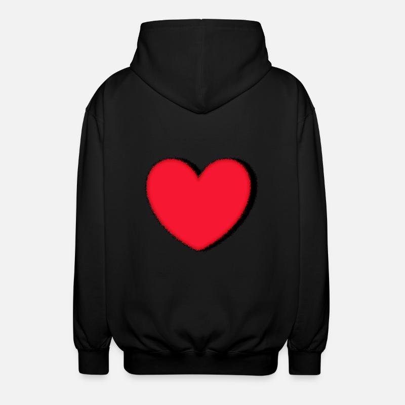 Cadeau Saint-Valentin Saint-Valentin - Veste à capuche unisexe - noir
