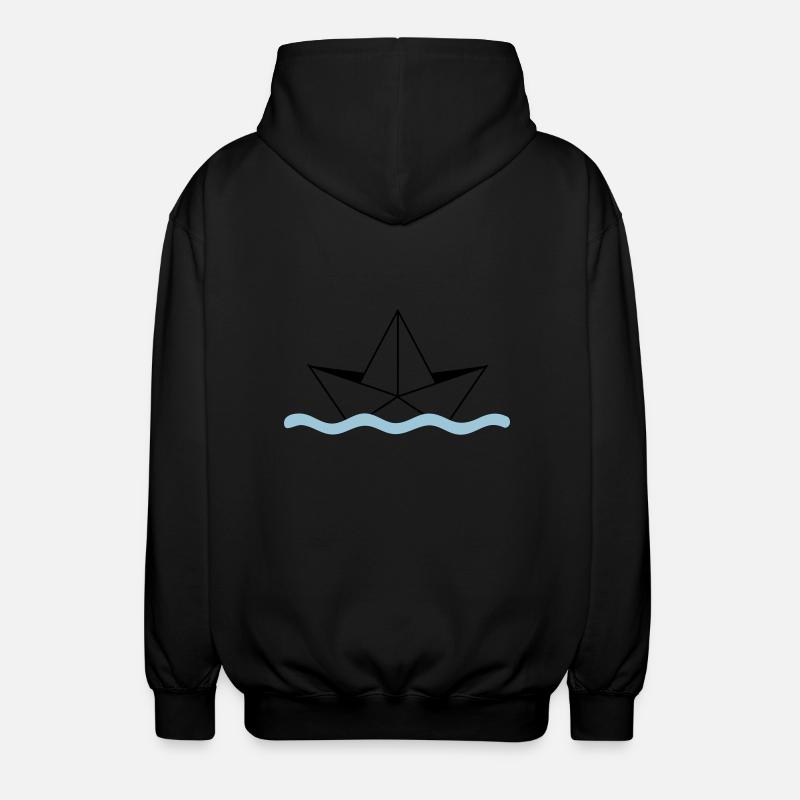 Papierschiff - Unisex Kapuzenjacke - Schwarz