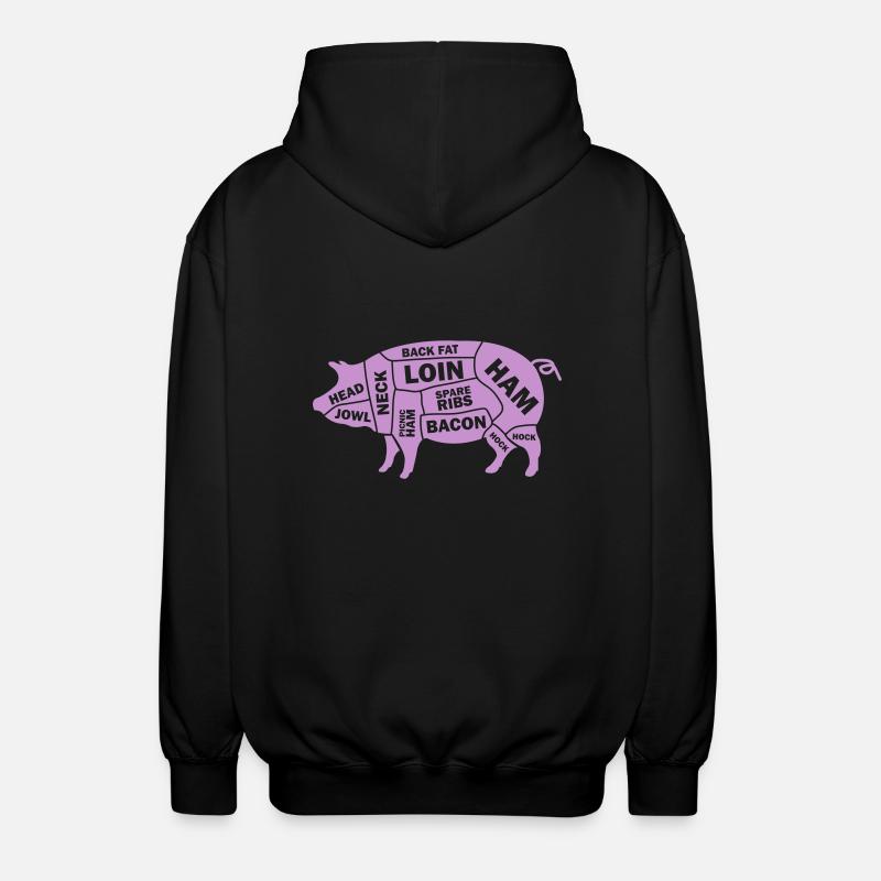 Cochon Schwein - Veste à capuche unisexe - noir