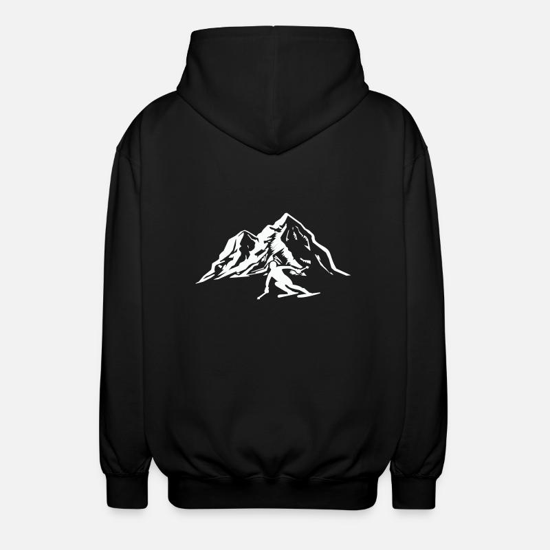 Ski Mountains 1 - Unisex Hooded Jacket - black