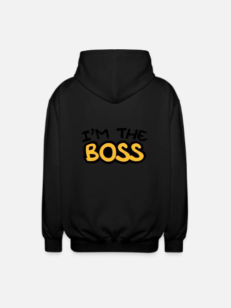 I'm The Boss Comic Style - Unisex Hooded Jacket - black