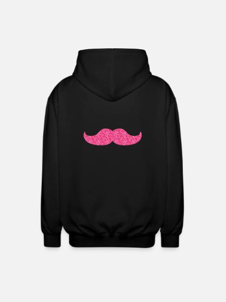 glittering moustache - Unisex Hooded Jacket - black