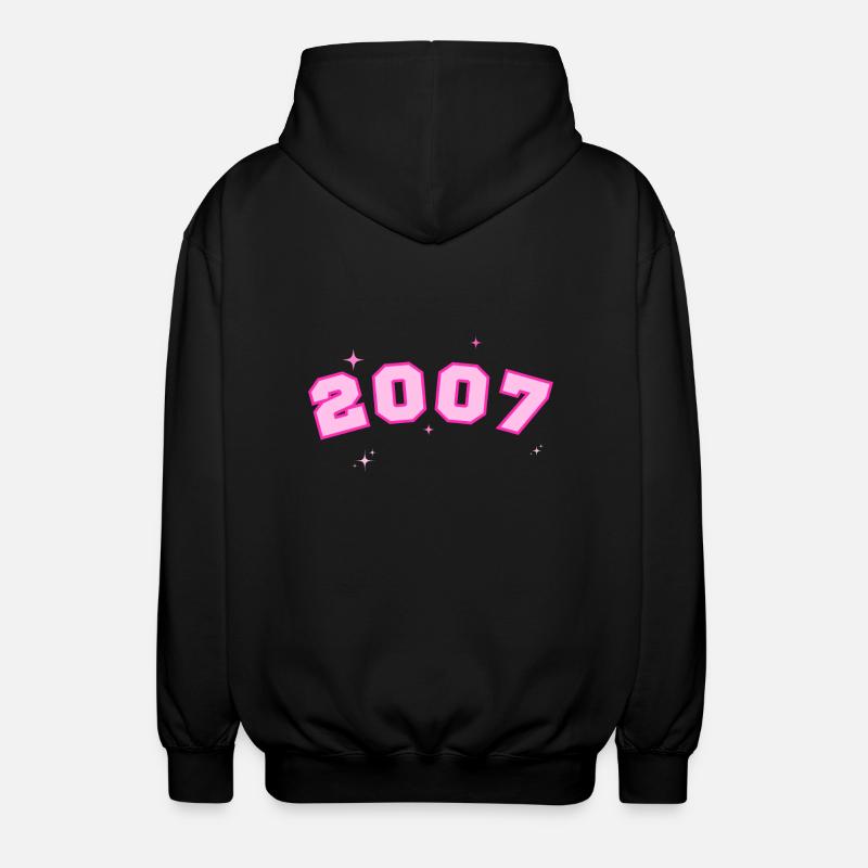 2007 rose étoile - Veste à capuche unisexe - noir