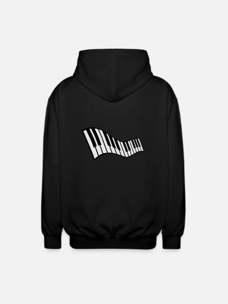 Klavier - Unisex Kapuzenjacke - Schwarz