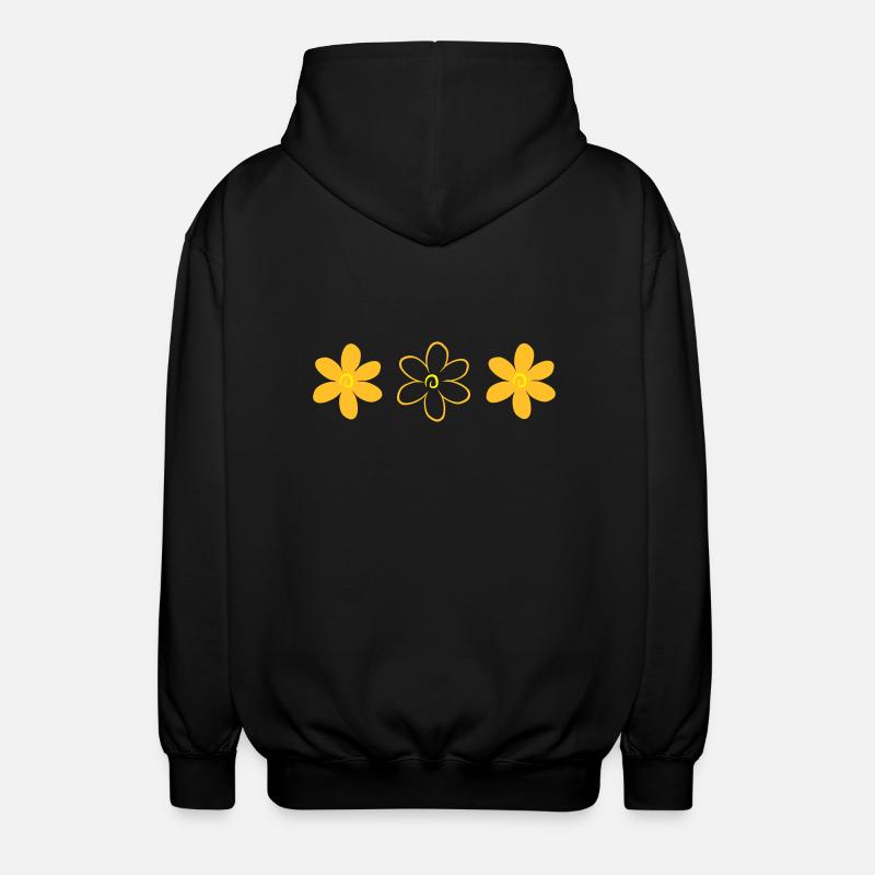 Blume - Unisex Kapuzenjacke - Schwarz