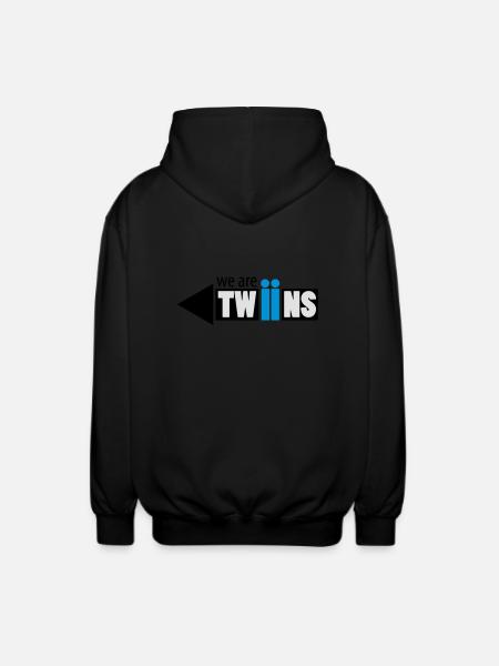 twiin_rechts - Unisex Hooded Jacket - black