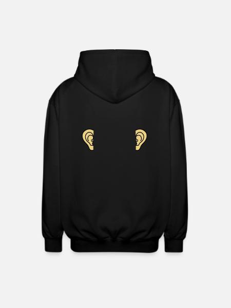 ears - Veste à capuche unisexe - noir