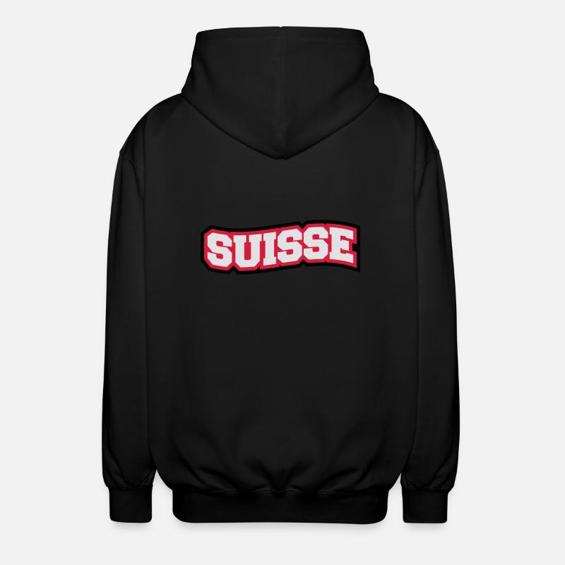 Suisse Design - Veste à capuche unisexe - noir