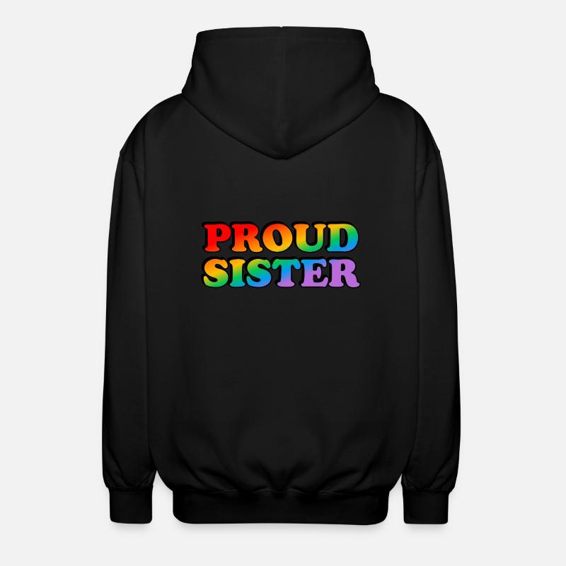 Stolze Schwester - Unisex Kapuzenjacke - Schwarz
