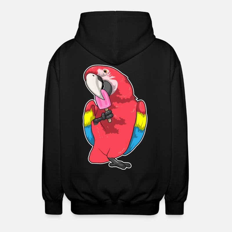 Parrot popsicles - Unisex Hooded Jacket - black