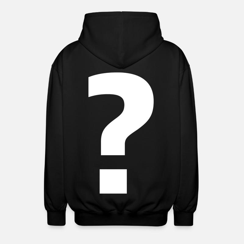 Point d’interrogation | curiosité élégante - Veste à capuche unisexe - noir