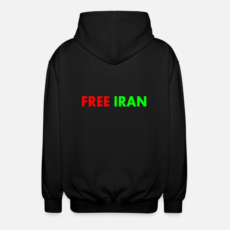 Free iran - Veste à capuche unisexe - noir