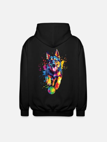 Deutscher Schäferhund - Unisex Kapuzenjacke - Schwarz