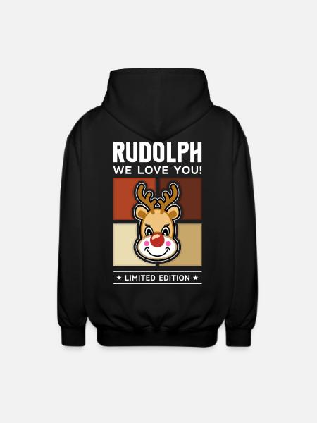 Rudolph - Unisex Kapuzenjacke - Schwarz