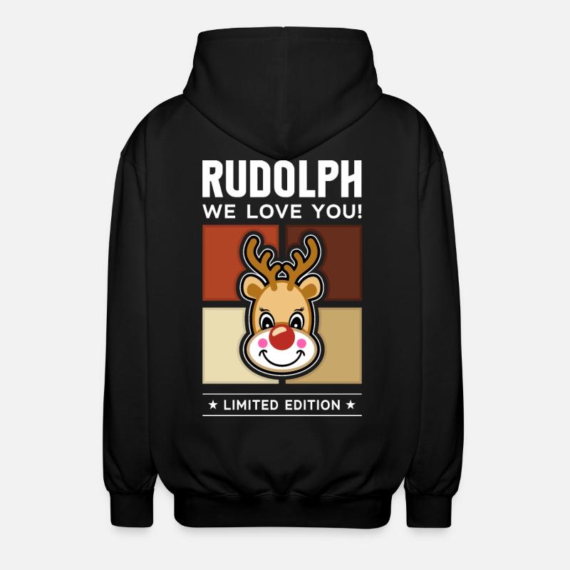 Rudolph - Unisex Kapuzenjacke - Schwarz