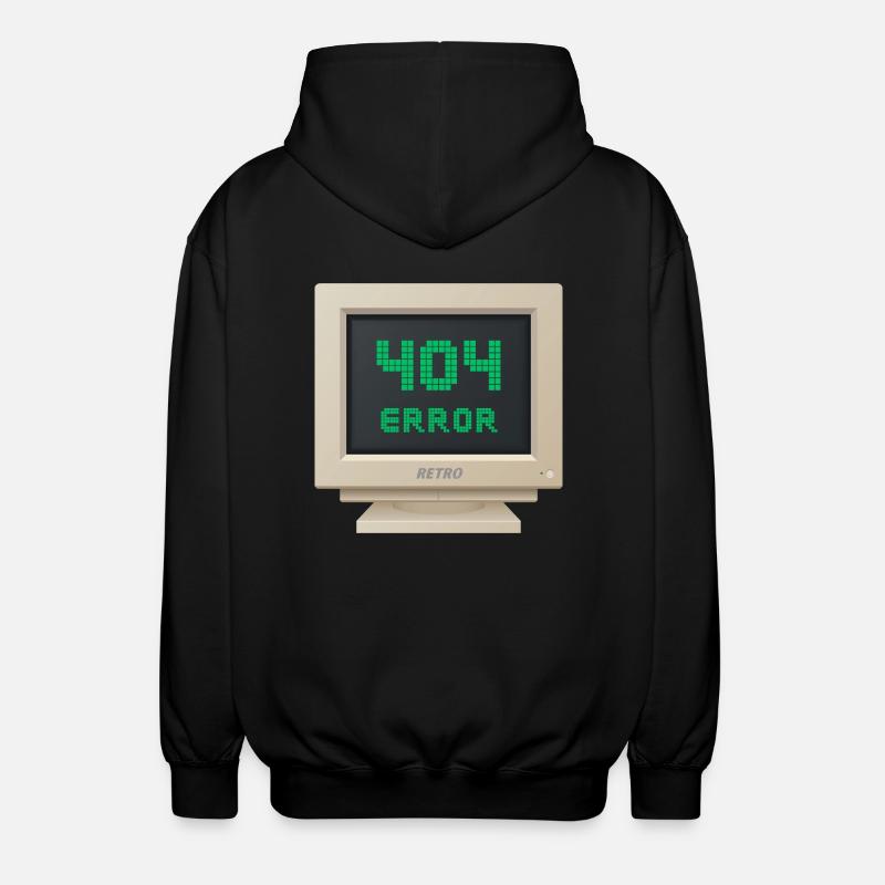 CRT-Entwurf - Fehler 404 - Unisex Kapuzenjacke - Schwarz