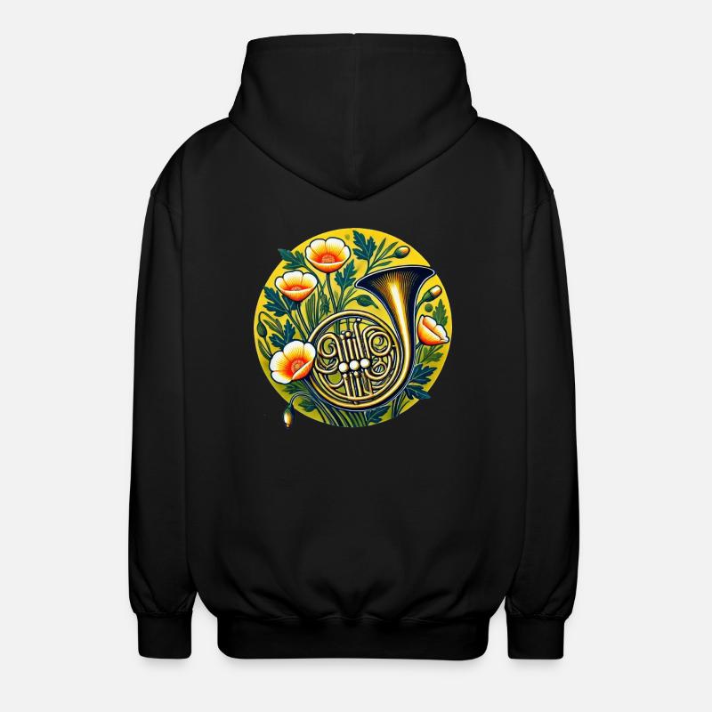Corno Francese - Felpa unisex con cappuccio - nero