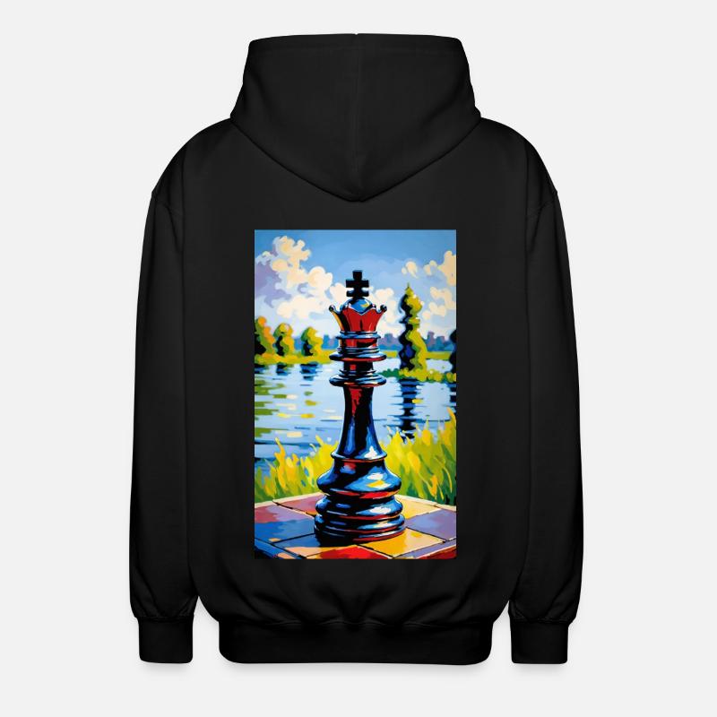 Échecs | Pièce d’échecs | Joueur d’échecs - Veste à capuche unisexe - noir