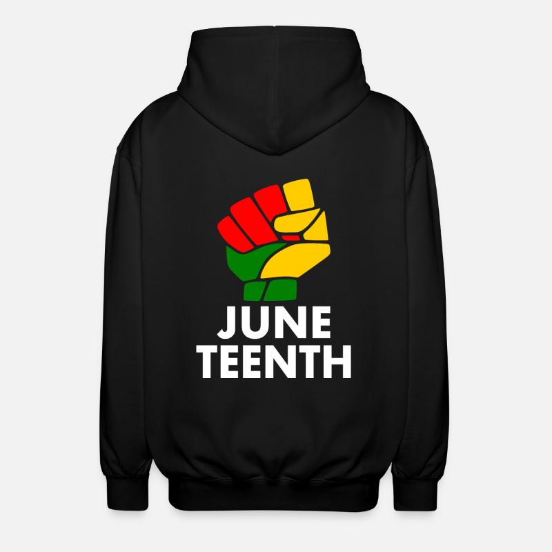 juneteenth - Unisex Hooded Jacket - black