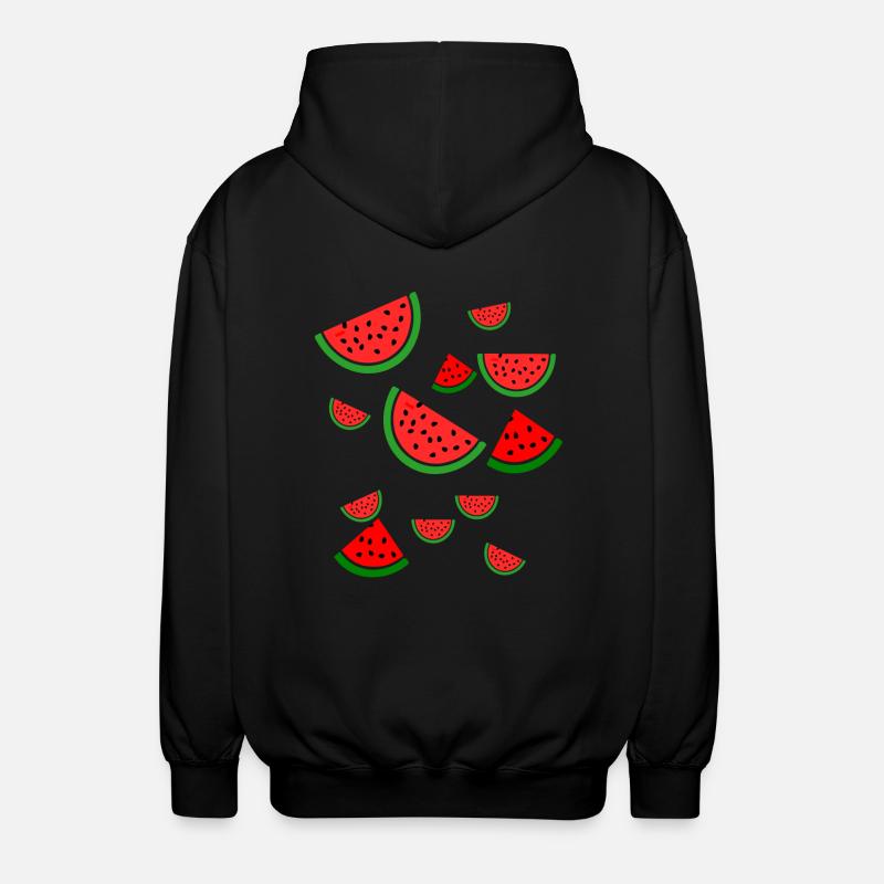 Melon pastèque - Veste à capuche unisexe - noir