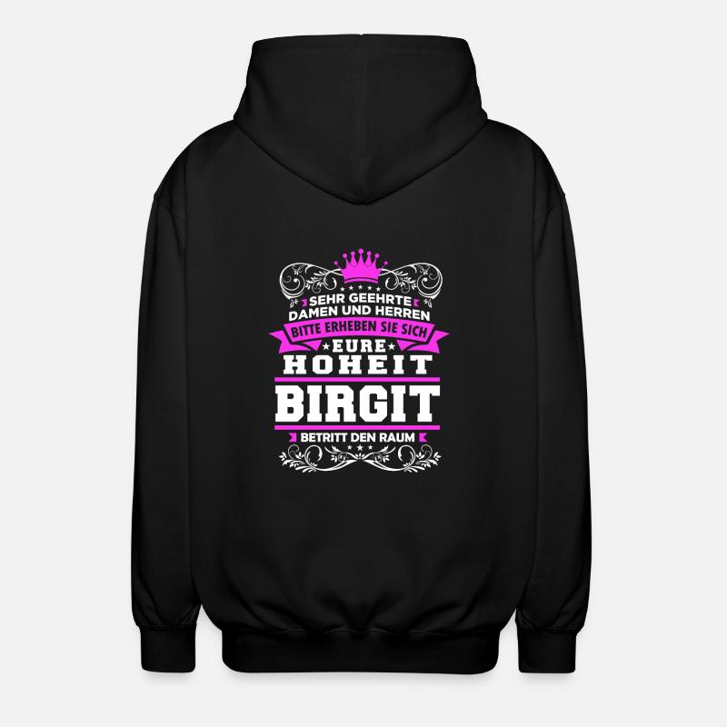 Eure Hoheit - Birgit - Unisex Kapuzenjacke - Schwarz