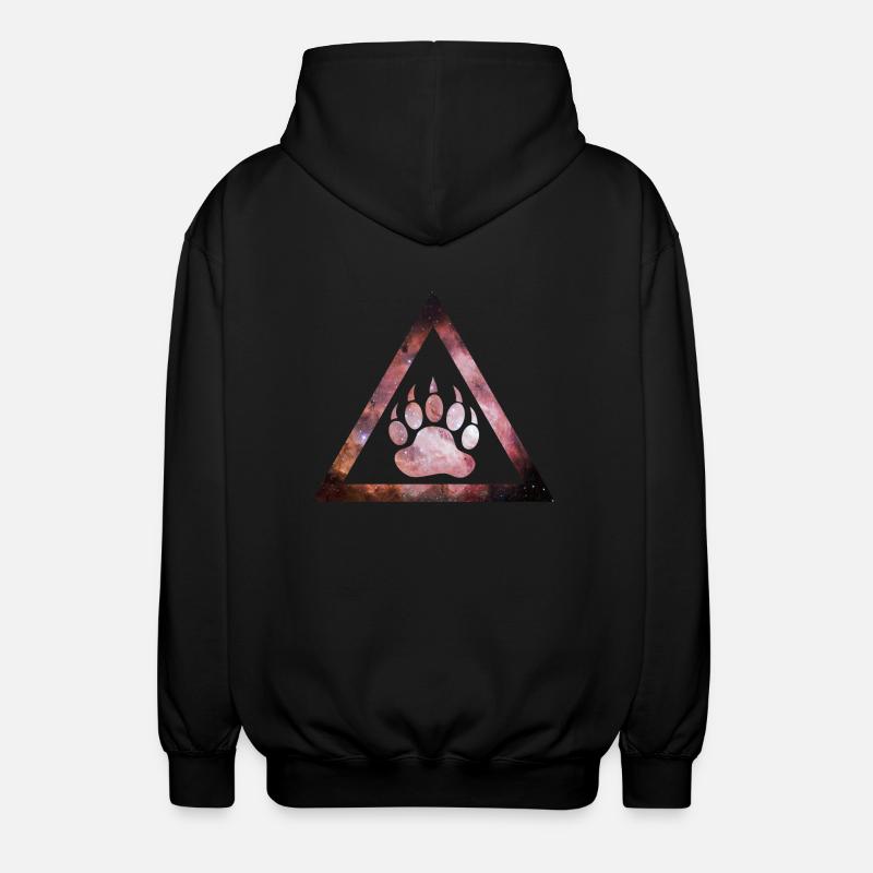 Galaxy Bear Triangle - Unisex Kapuzenjacke - Schwarz